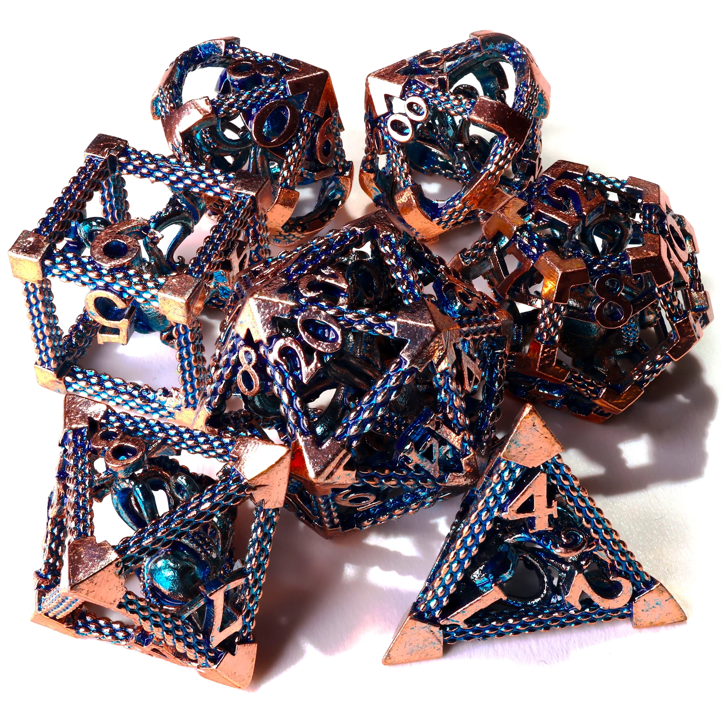 Ancient Kraken Metal RPG Dice Set - 7 Pieces - Image 2
