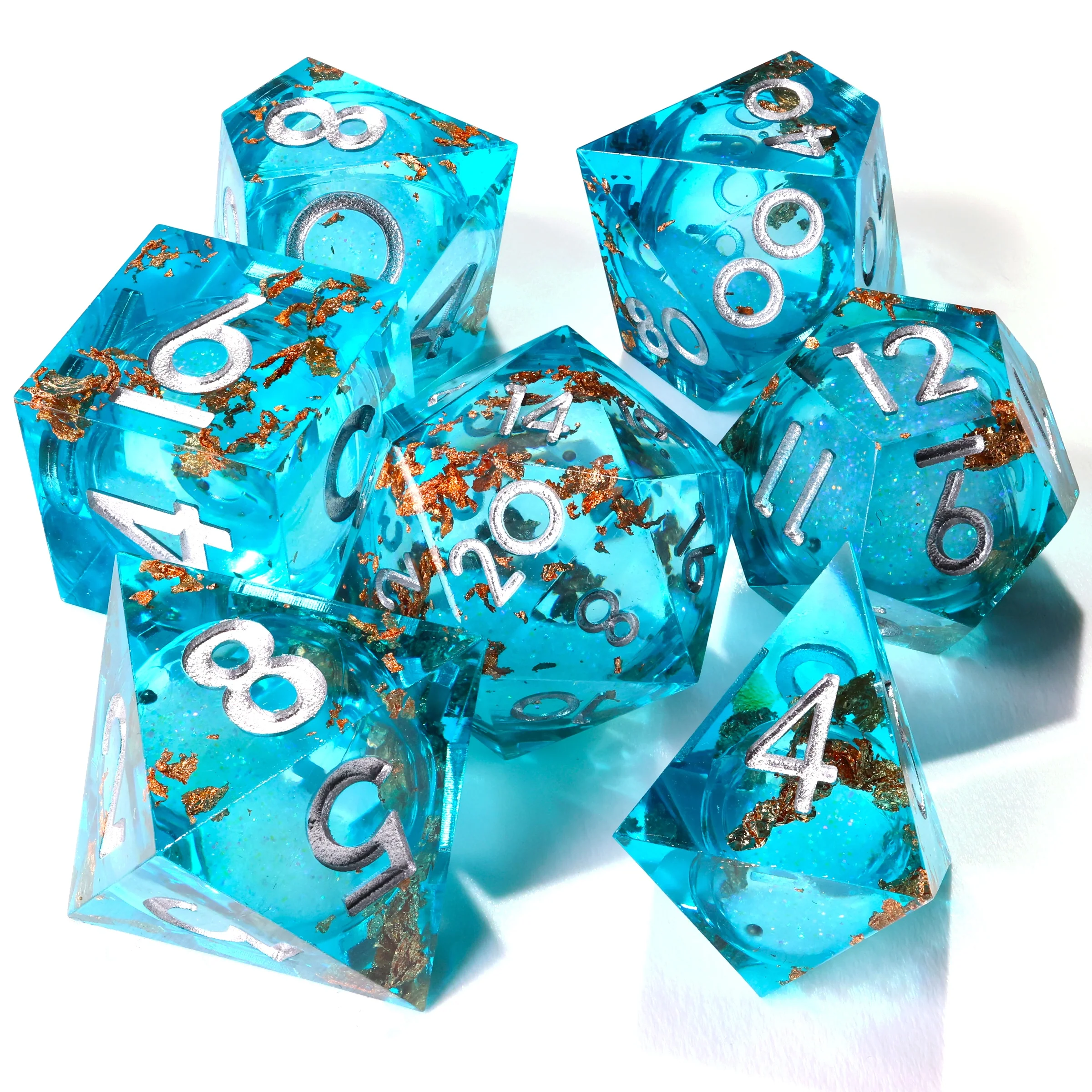 Sunken Treasure Liquid Core RPG Dice Set - 7 Pieces - Image 2